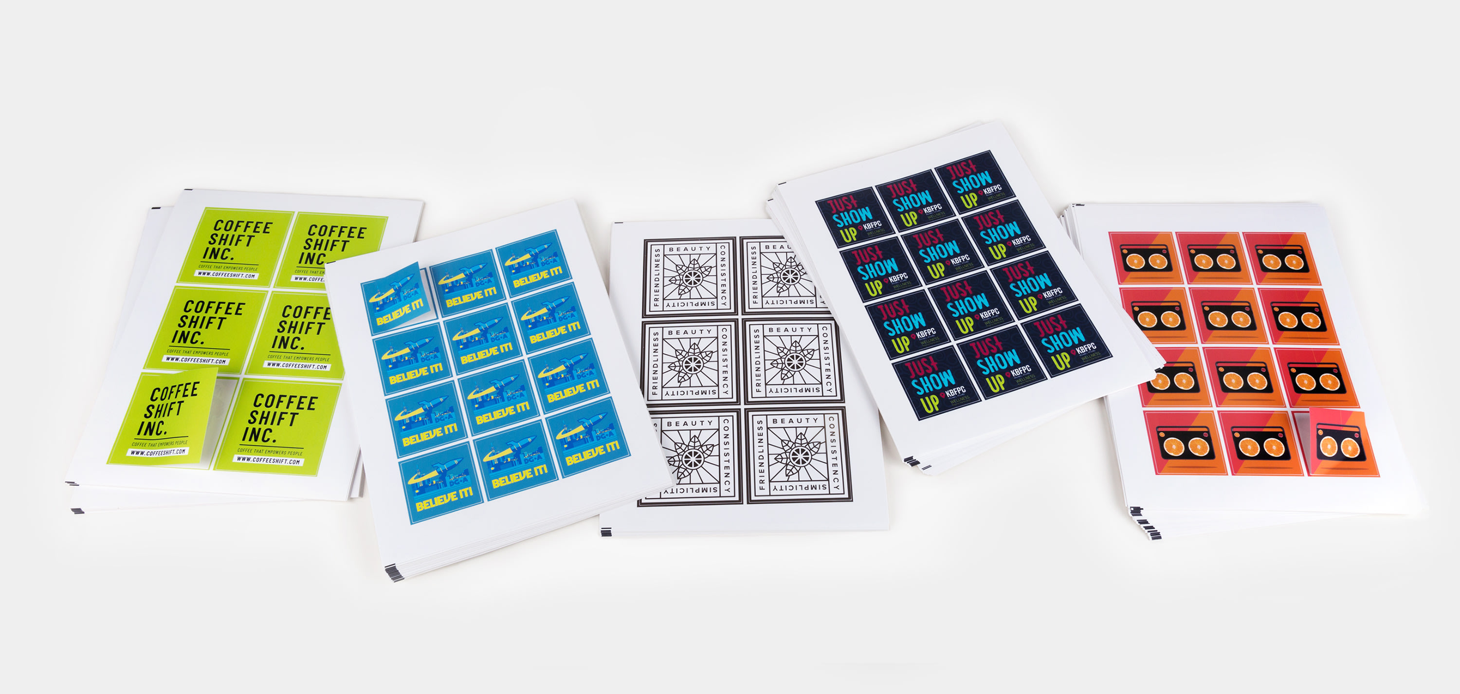 长方形平张贴纸